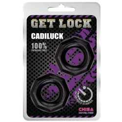 Get Lock Lot de 2 cockrings Cadiluck Noirs